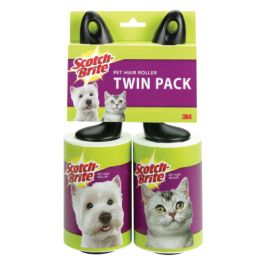 Scotch-Brite™ Pet Hair Roller Twin Pack 839RS-56TP, 4 in x 29.4 in (10.1 cm x 8.96 m)