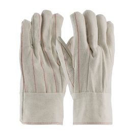 Cotton Canvas Double Palm Glove with Nap-In Finish - Band Top, Natural, MENS 92-918BT