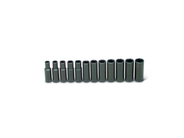 12 Pieces—6 Pt. Deep Metric Impact Socket Set, 1/2" Drive Size, 12 Pieces 461