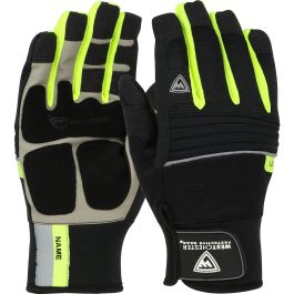 Hi-Vis Yeti Thermal Glove with Synthetic Leather Palm and Fleece Lining - Waterproof Insert, Hi-Vis Yellow, 2XL