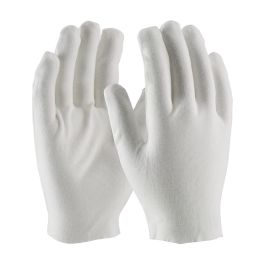 Heavy Weight Cotton Lisle Inspection Glove with Unhemmed Cuff - Men's, White, MENS 97-540