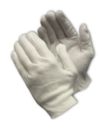 Heavy Weight Cotton Lisle Inspection Glove with Unhemmed Cuff - Ladies', White, LADIES 97-541