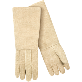 35 oz Vermiculite Coated Fiberglass Thermal Protective Gloves, Wool Insulated Lining, 23" Length, One Size Fits All