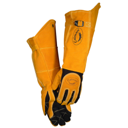 21" Deerskin FR Insulated MIG/Stick Welding Gloves, Gold, XL 1878-1