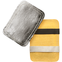 Aluminized Rayon Glove Back-Hand Pad, Double Layer, 7-1/2" x 5-1/2"