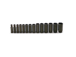 14 Pieces—6 Pt. Deep Impact Socket Set, 1/2" Drive Size, 14 Pieces 407