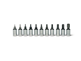 11 Pieces—Hex Bit Socket Set, 1/4" Drive Size, 11 Pieces 205