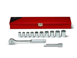 12 Pieces—12 Pt. Standard Socket Set, 1/2" Drive Size, 12 Pieces 418