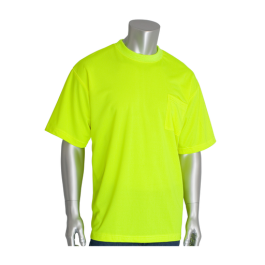 Non-ANSI Short Sleeve T-Shirt, Hi-Vis Yellow, M 310-EH-CNTSNLY-M