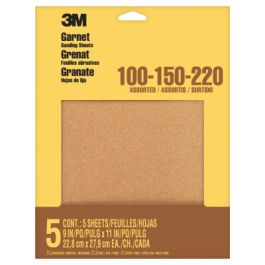 3M™ General Purpose Sanding Sheets, 87591NA-20, 9 in x 11 in, 60 grit, Coarse grit, 20 sheets/pk, 5 pks/cs