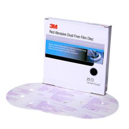 3M™ Hookit™ Red Finishing Film Abrasive Disc 260L, 01135, 6 in, Dust Free, P1000, 25 discs per carton, 4 cartons per case