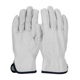Economy Grade Top Grain Goatskin Leather Drivers Glove - Keystone Thumb, Natural, S