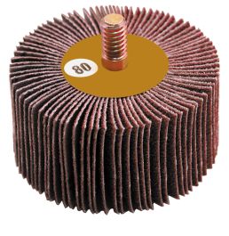 1" X 1 120 GRIT FLAP WHEEL THREADED SHANK