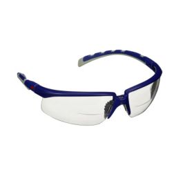 3M™ Solus™ 2000 Series, S2020AF-BLU, Blue/Gray Temples, Clear Reader +2.0 Anti-Fog/Anti-Scratch lens, 20 ea/Case