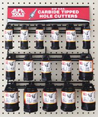 16 PC . 3/16" DEPTH OF CUT CARBIDE HOLE CUTTER DIS