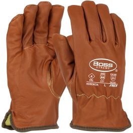 AR Top Grain Goatskin Leather Drivers Glove with Oil Armor™ Finish and Para-Aramid Lining - Keystone Thumb, Brown, 2XL