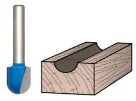 1/2 X 1 7/8 CORE BOX ROUTER BIT