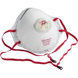 Deluxe N95 Disposable Respirator with Butterfly Valve, Nuisance Level for OV-AG-Ozone and FR Material - 10 Pack, White, OS 270-RPD714N95OAO
