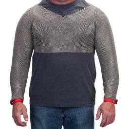 Stainless Steel Mesh T-Shirt with Double Sleeve - 12" Long, Silver, 2XL USM-3315-XXL